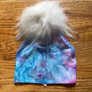 Bari Lynn Fox Fur Tie Dye Baby Hat NWT